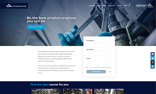 KLM website